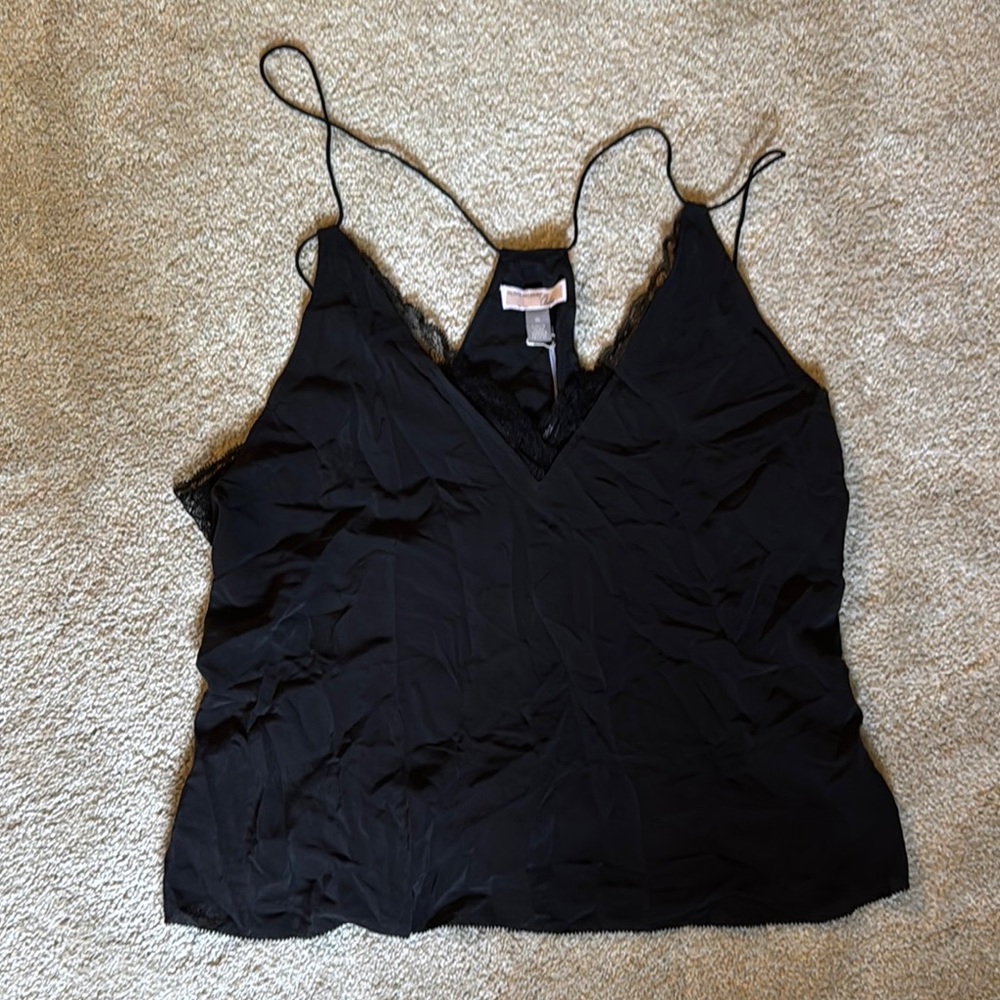 Black Crop Camisole Top